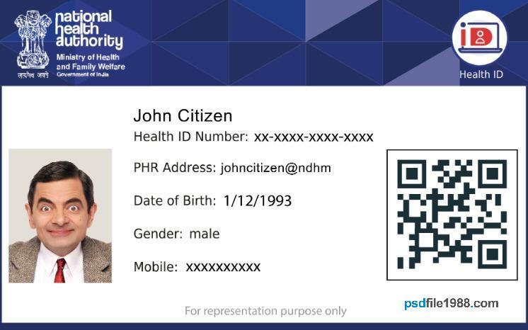 India National Health Authority Health ID Card